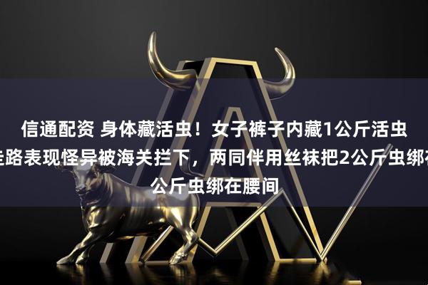 信通配资 身体藏活虫！女子裤子内藏1公斤活虫，因走路表现怪异被海关拦下，两同伴用丝袜把2公斤虫绑在腰间